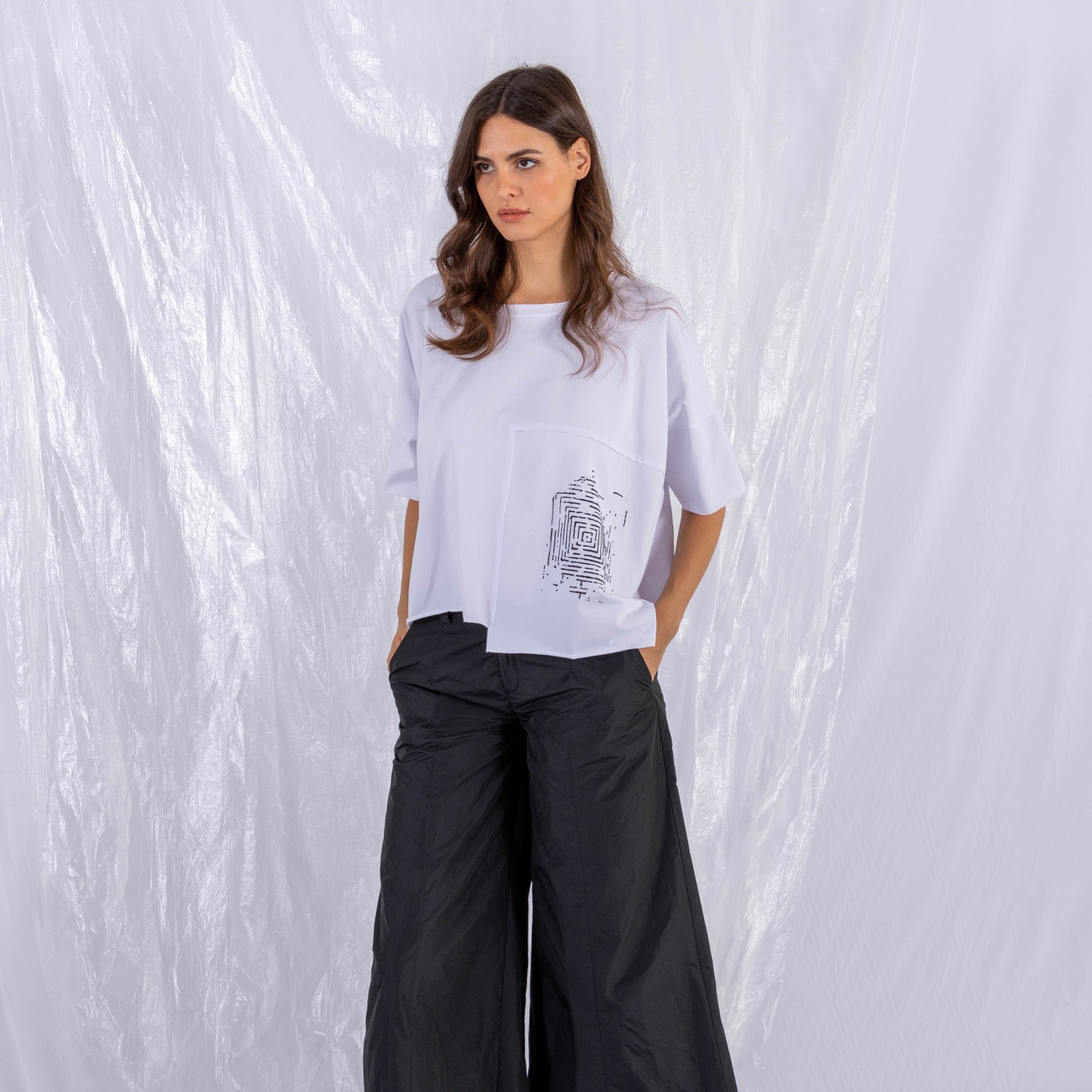 Shirt kastig mit Print