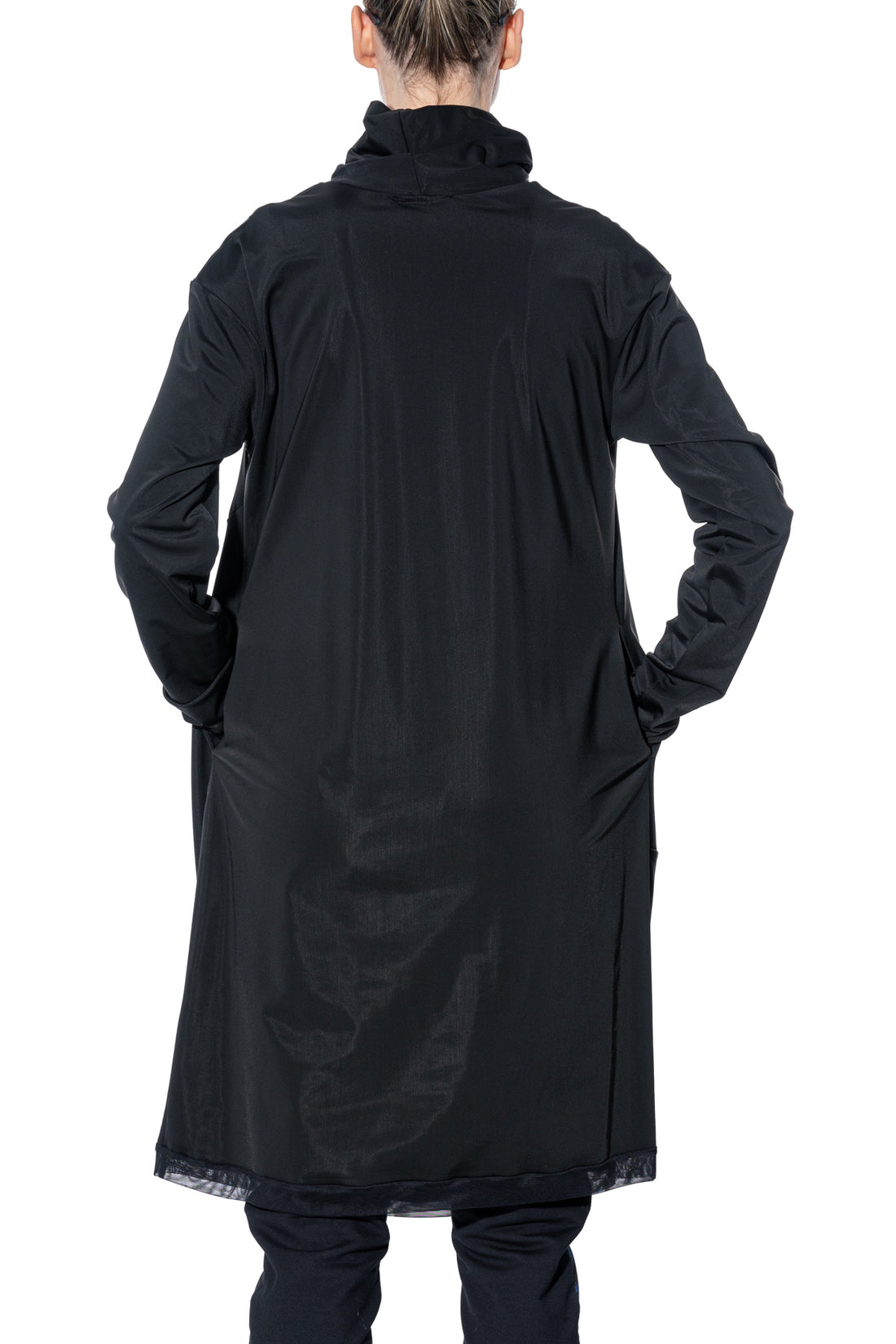 Dress with waterfall front