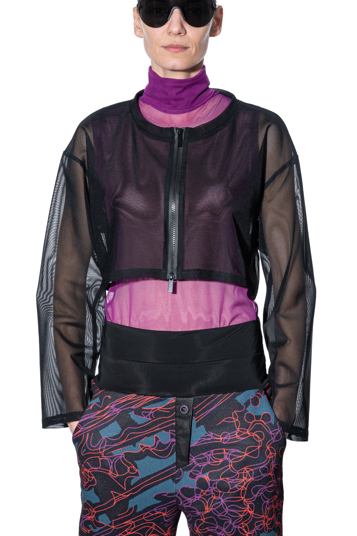 Cropped Mesh Jacket